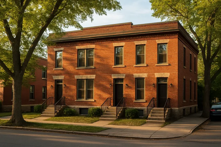 Germantown Nashville historic brick fourplex multifamily rental exterior